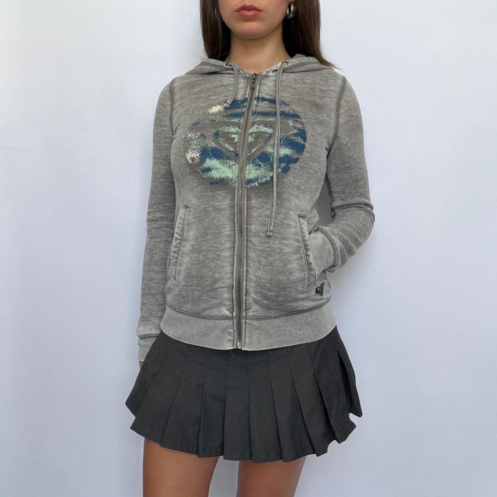 Roxy Grey Zip Up Hoodie